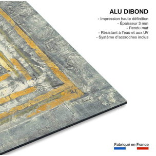 Tableau Abstrait d'or et de blanc Tableau alu Dibond