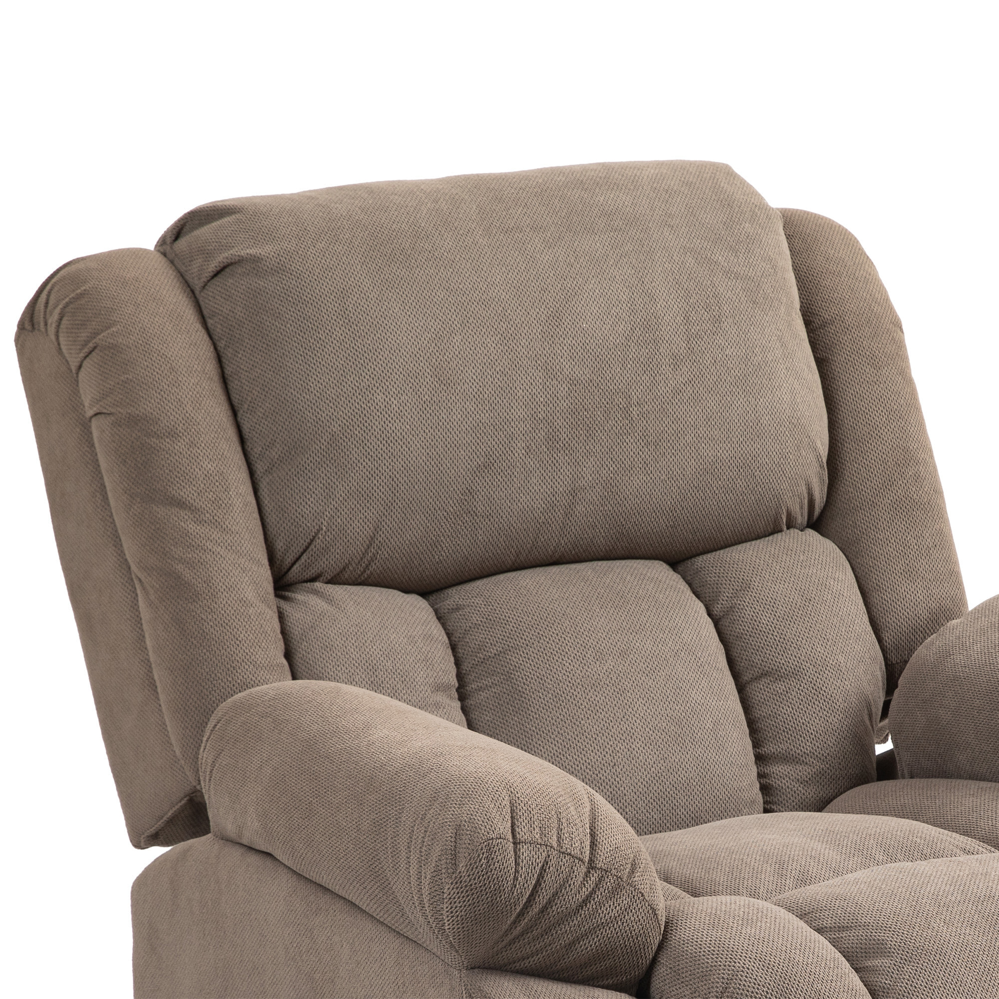 Fauteuil releveur électrique massant chauffant inclinable repose-pieds tissu café