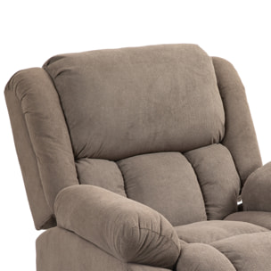 Fauteuil releveur électrique massant chauffant inclinable repose-pieds tissu café