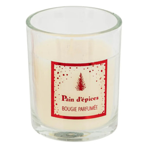 Bougie parfumée cracker 89 gr avec pot en verre assorti