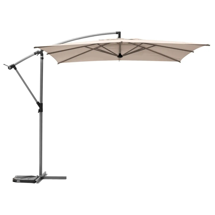 Parasol déporté carré "Manoa" blé 2,5x2,5 m