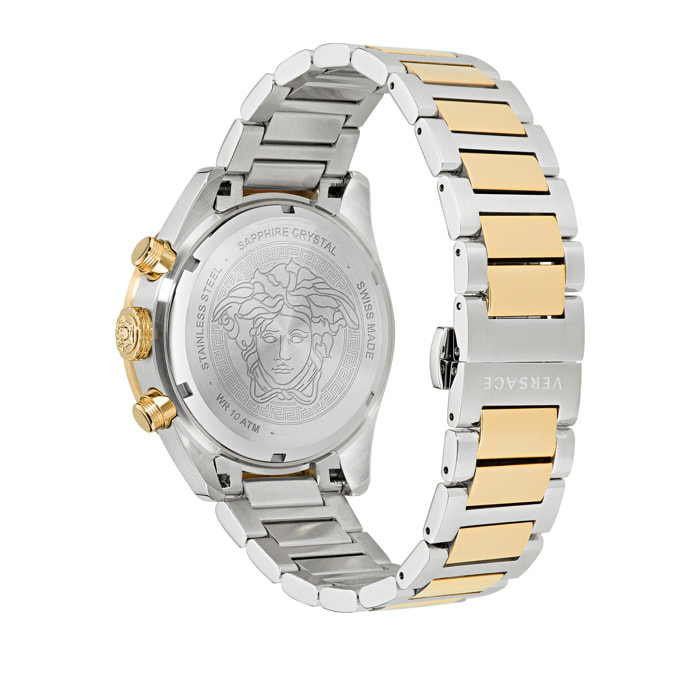 Versace Reloj Cronógrafo De Cuarzo Greca Dome Chr (Wc-6K)