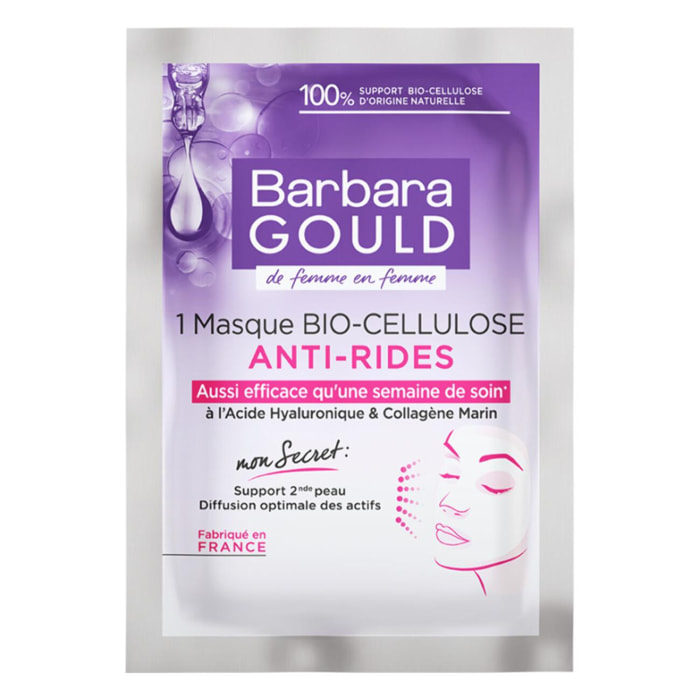 Pack de 3 - Barbara Gould - Masque anti-rides bio cellulose