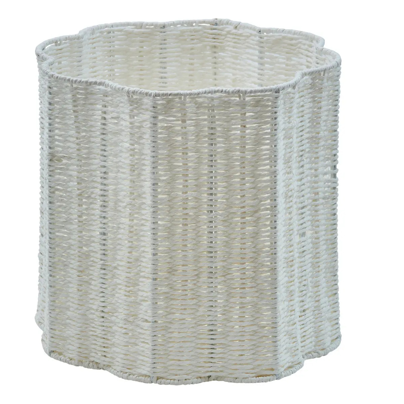 Lot de 3 paniers de rangement Fleur de rose blanc