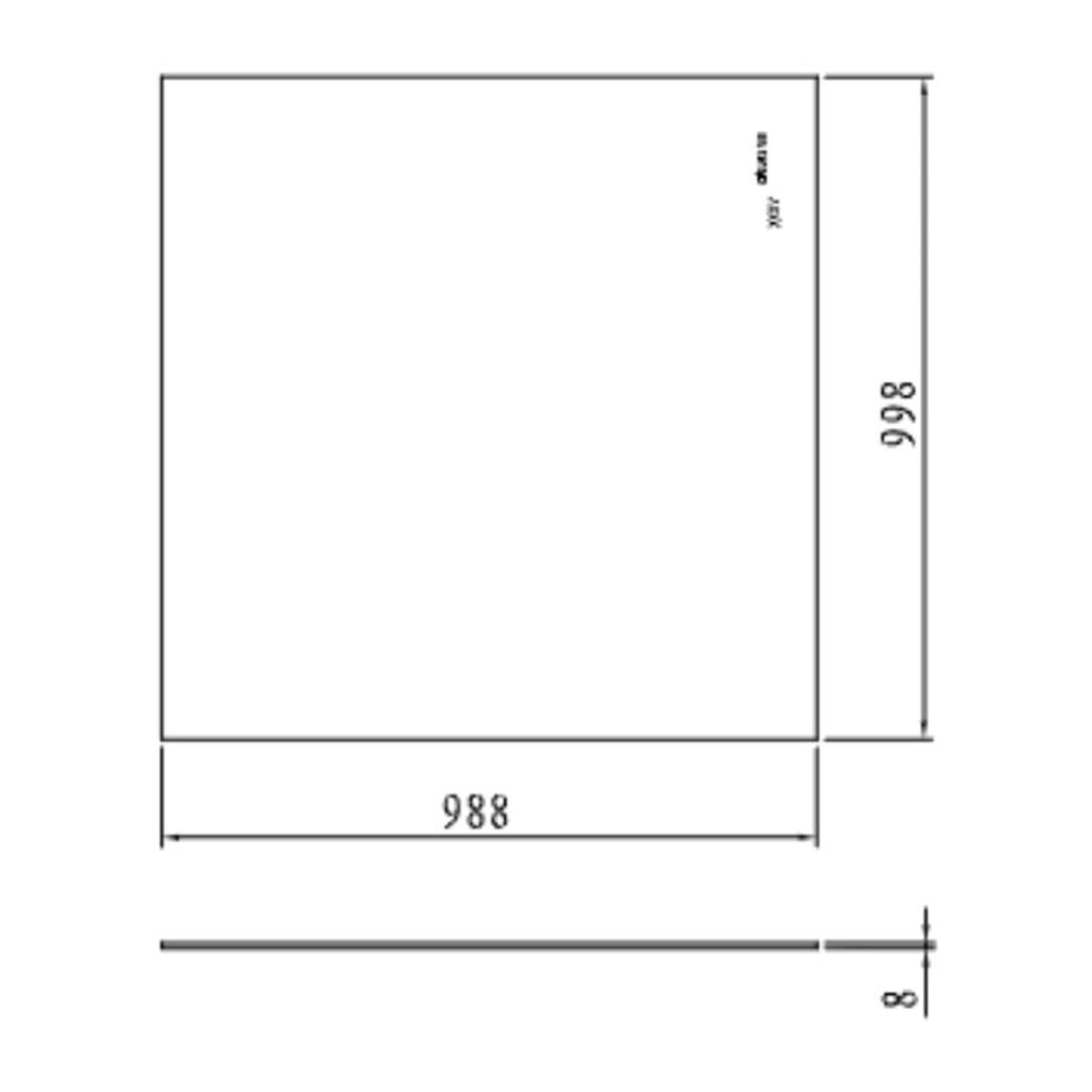 Walk-In 100x100cm paroi de douche fixe à l'italienne, verre transparent Easy Clean, pour cloison abaissée (SATWIS100)