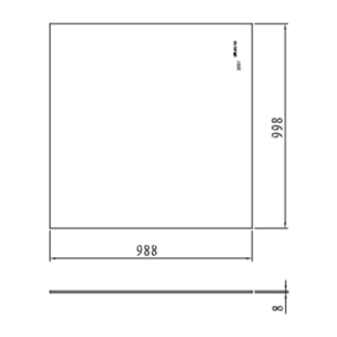 Walk-In 100x100cm paroi de douche fixe à l'italienne, verre transparent Easy Clean, pour cloison abaissée (SATWIS100)