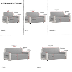 COPRIDIVANO ANTISCIVOLO COMFORT MADE IN ITALY – FUMO