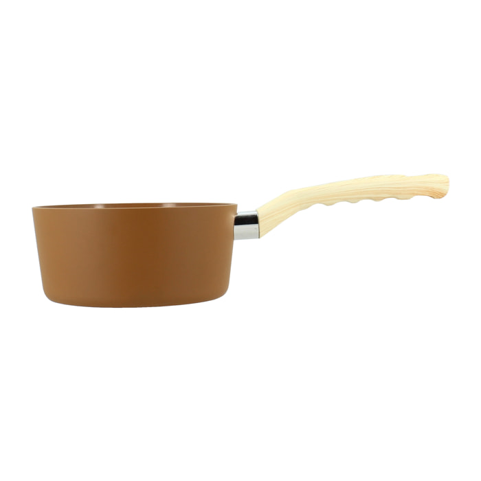 Casserole en revêtement céramique 16cm noisette - tous feux COLORAMA