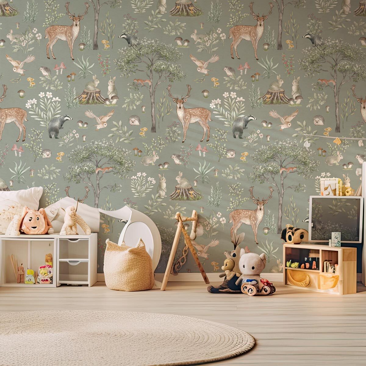 Papier peint enfant La Clairière  Intissé