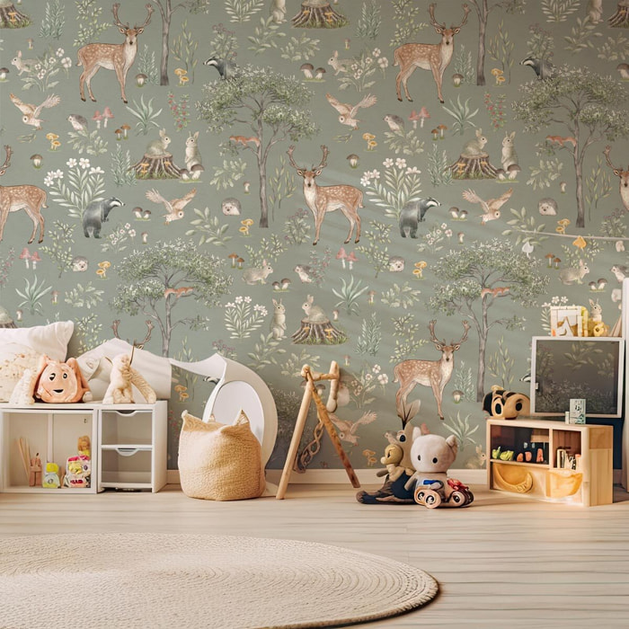 Papier peint enfant La Clairière  Intissé