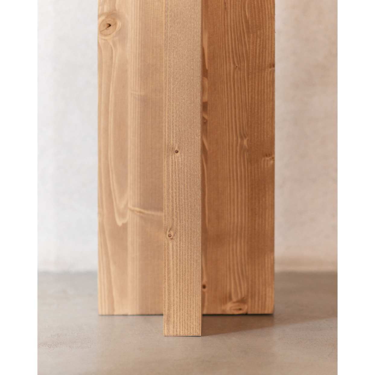 Console en bois massif ton chêne foncé 120x80cm Hauteur: 80 Longueur: 120 Largeur: 35