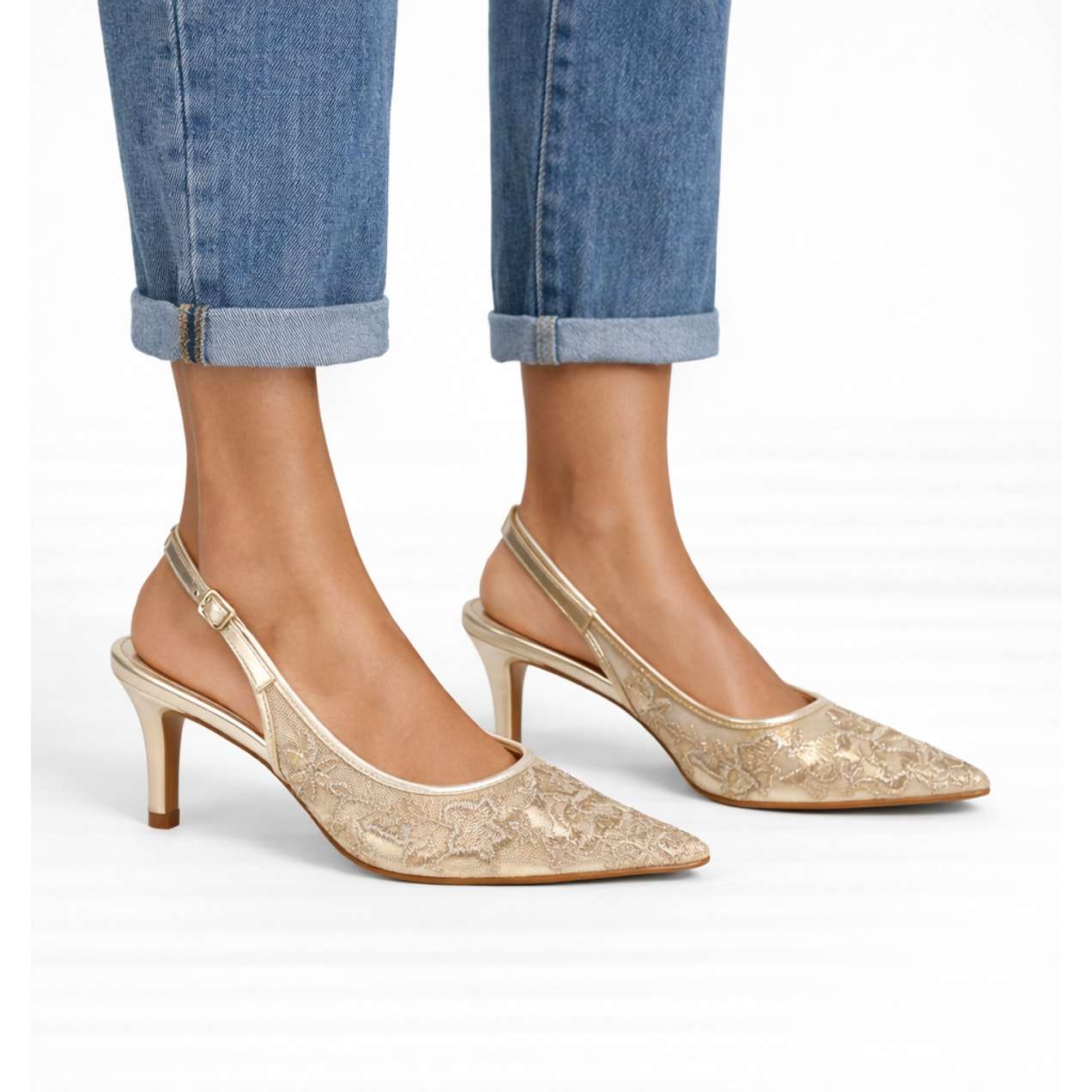 Decolletè ricamati - tacco 8,5 cm