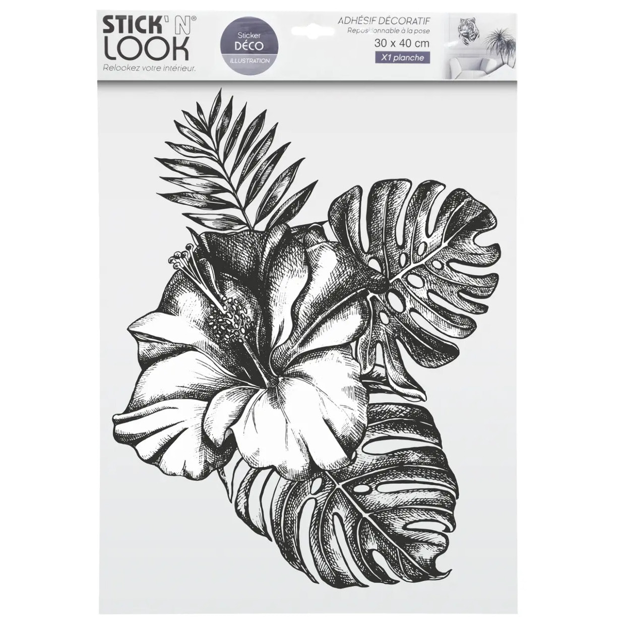 Sticker Illustré  Jungle 30 x 40