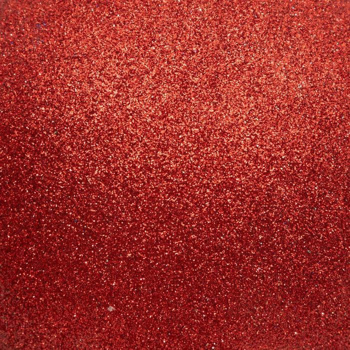 Boule maxi D.15cm pailletée rouge