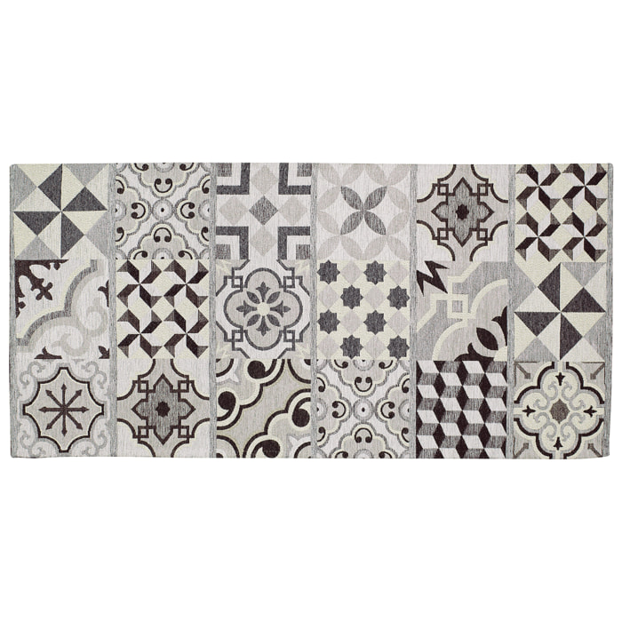 TAPPETO DA CUCINA CEMENTINE GRIGIO PERLA 57X115 CM
