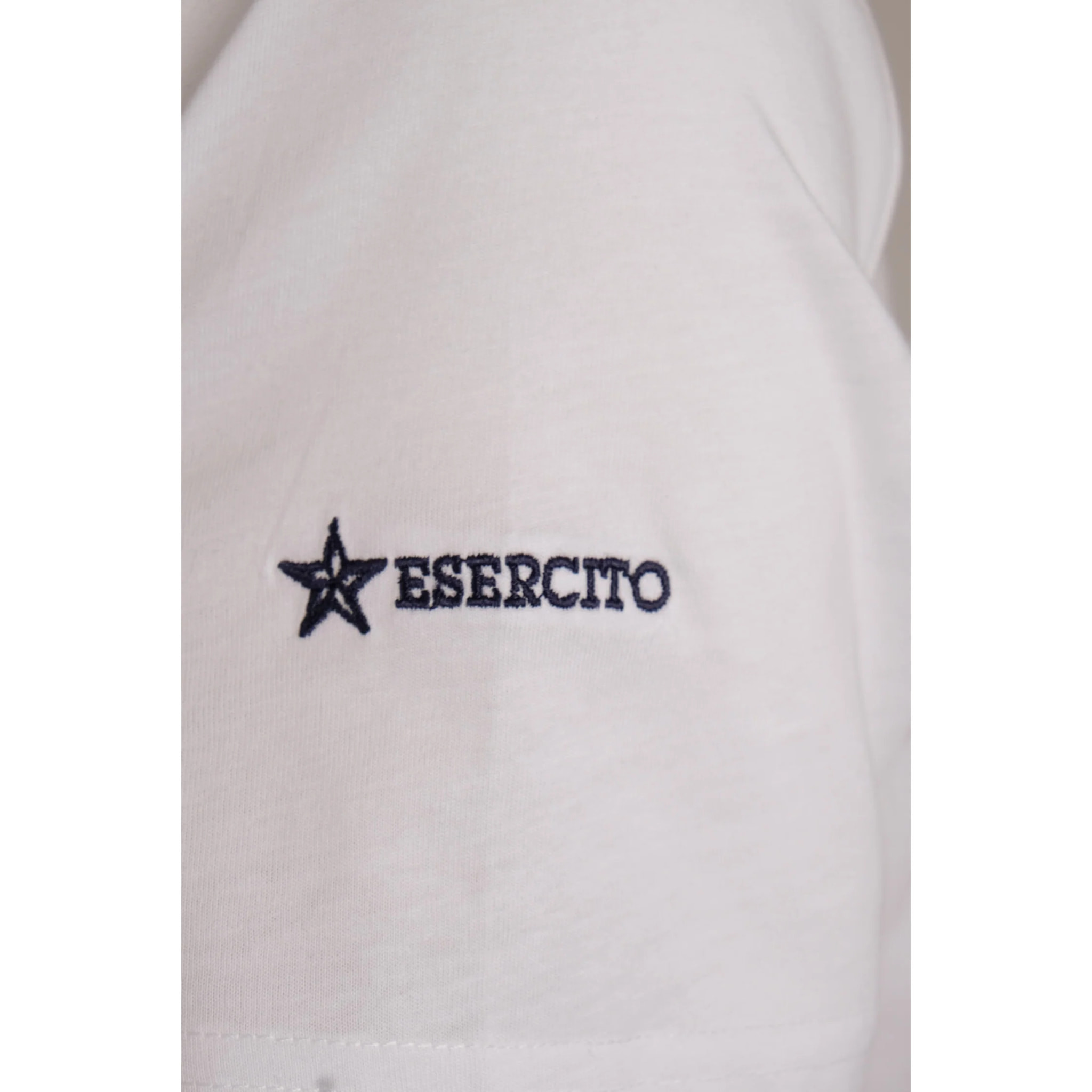 T-shirt Esercito bianca in cotone uomo