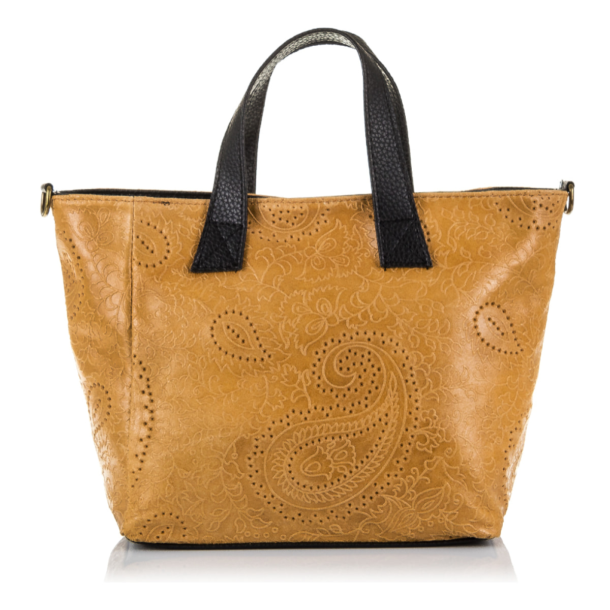 Cassandra Bolso tote Mujer.Piel auténtica Gamuza Grabado Arabesco