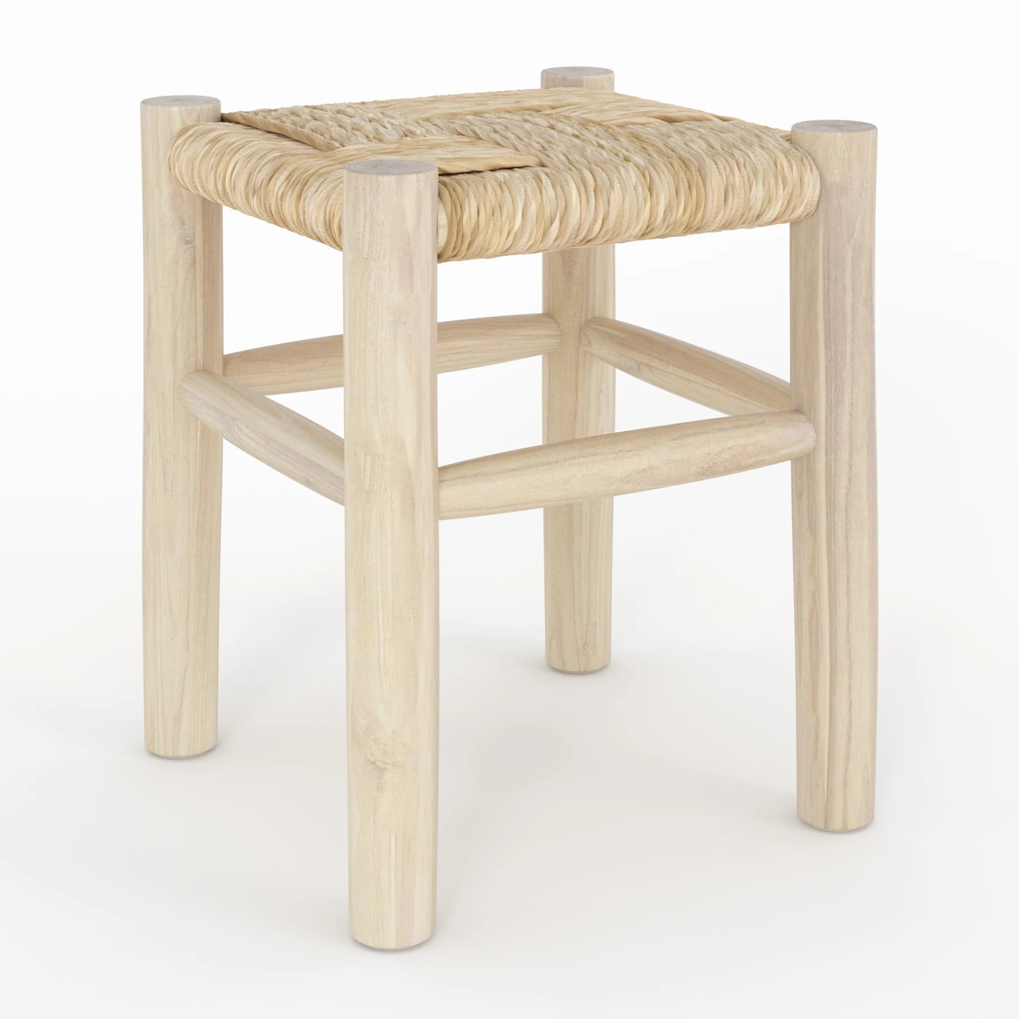 Tabouret en branche de teck H35,5 cm - Popa