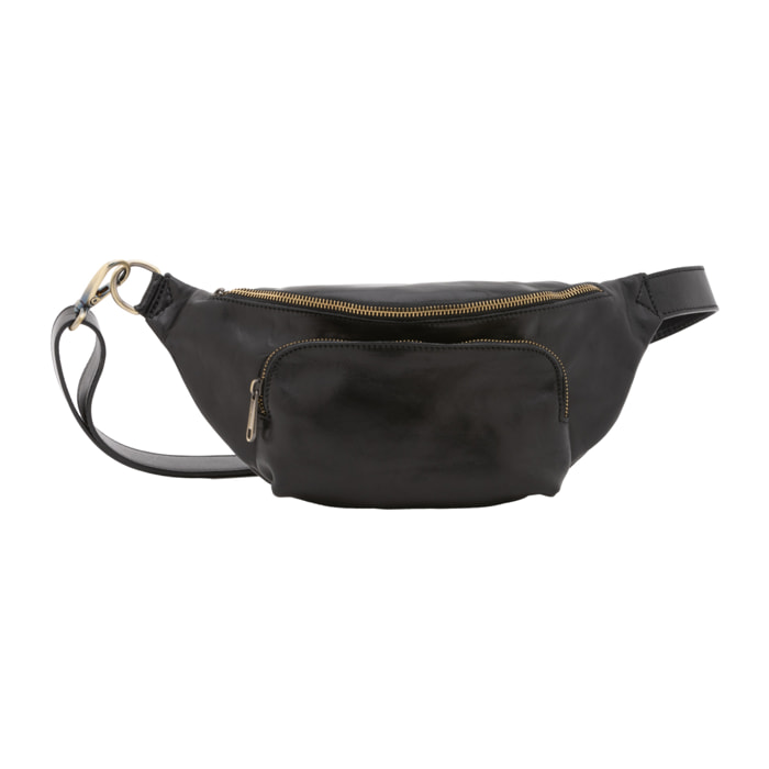 Marsupio  da uomo In Vera pelle Made in Italy 37x16,5x10 cm