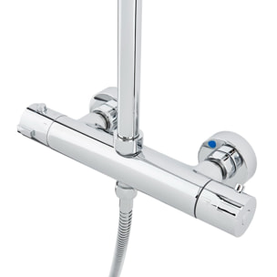 Colonne de douche XXL 250 avec mitigeur thermostatique, Douchette 3 jets, chrome (SATSSTKE)