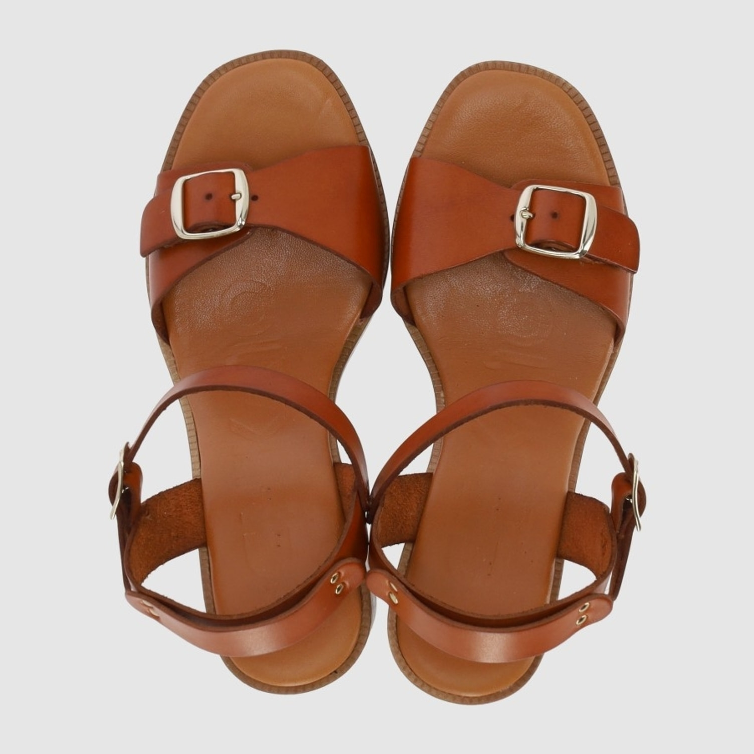 Sandalias de Piel - Cuero - Tacón: 9 cm