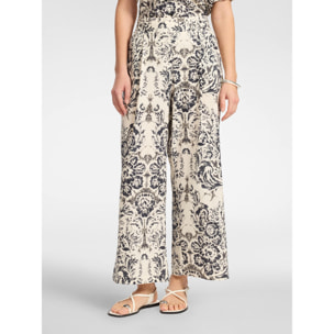 Elena Mirò - Pantalones estampados - Negro