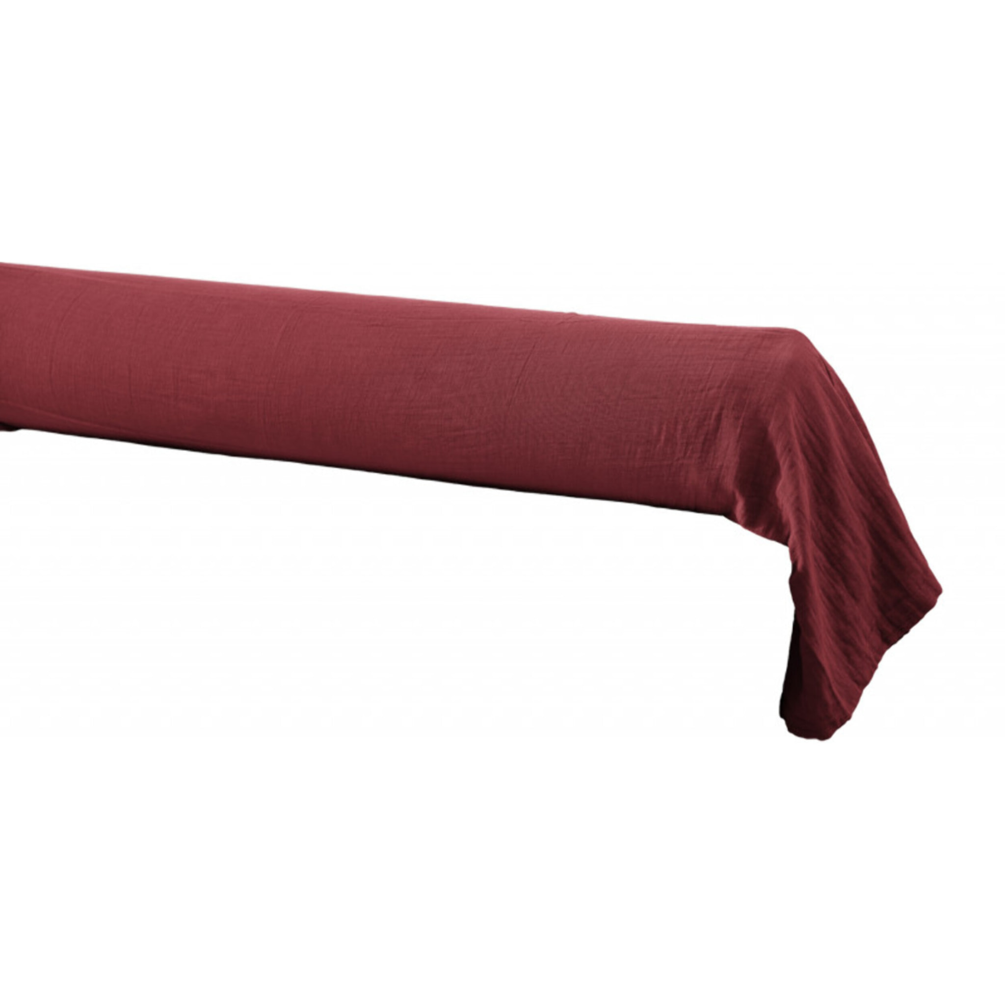 Taie de traversin "Gaïa" 85 x 185 cm "Gaze de Coton" - Gaïa Lie de Vin - 85 x 185 cm