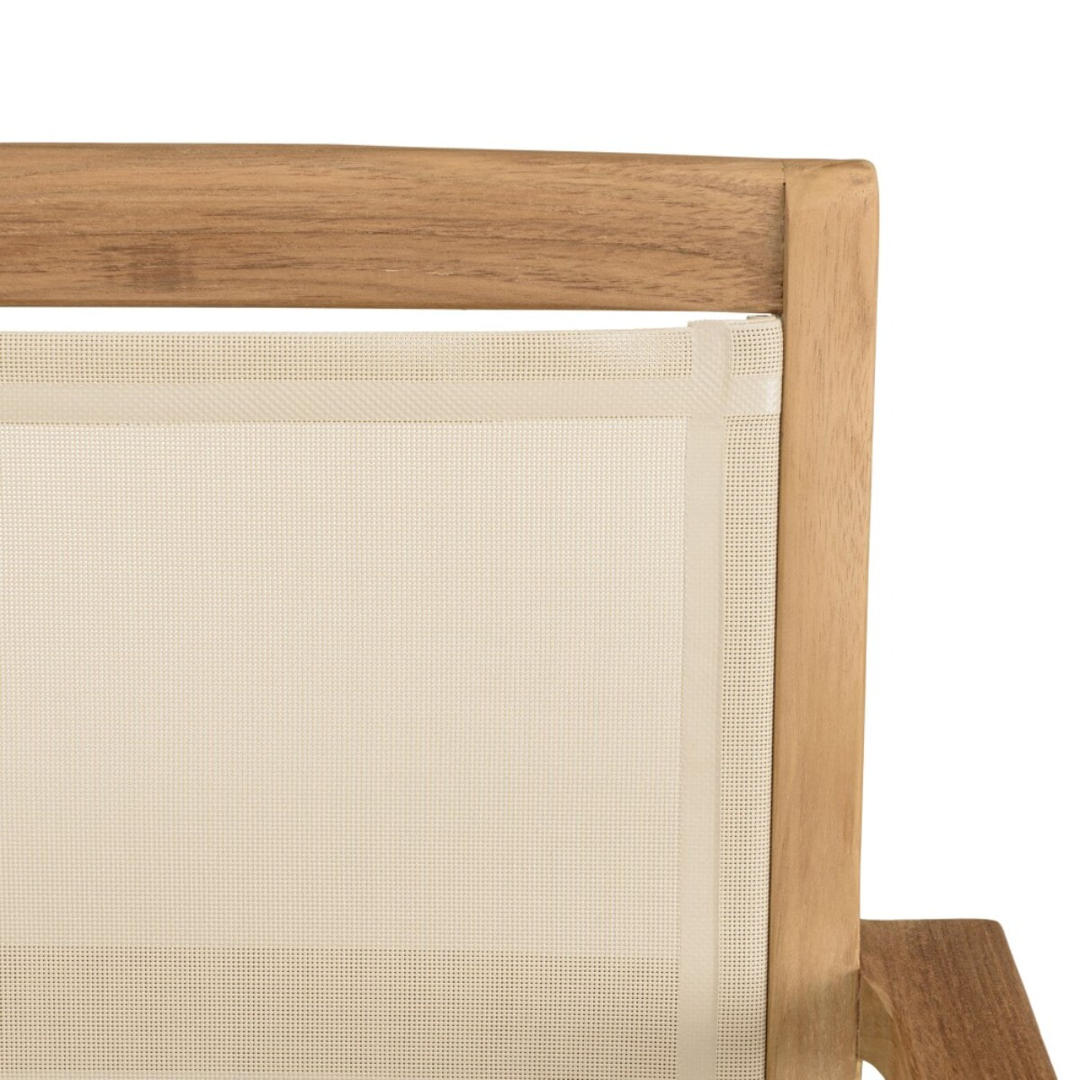 FUN - Ensemble de jardin en bois teck et textilène 10/12 personnes