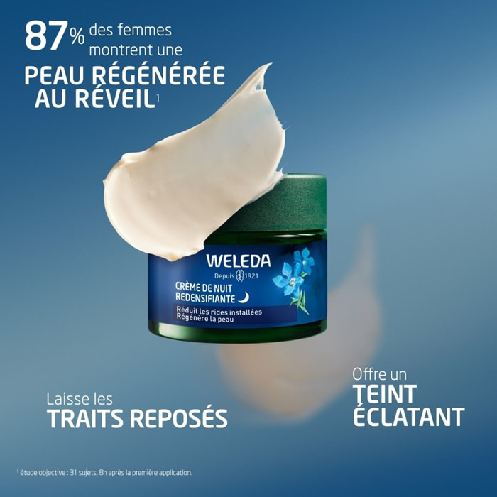 WELEDA - Trio - Crème de Nuit - Contour des yeux - Elixir -Gentiane Bleue et Edelweiss - Vegan - Certifié Natrue - Pot 40 ml x3 -Tube 10ml - Tube 30 ml