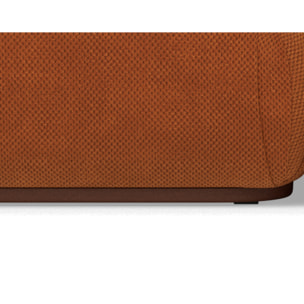 Penelope - canapé droit modulable 4 places en velours texturé - Terracotta