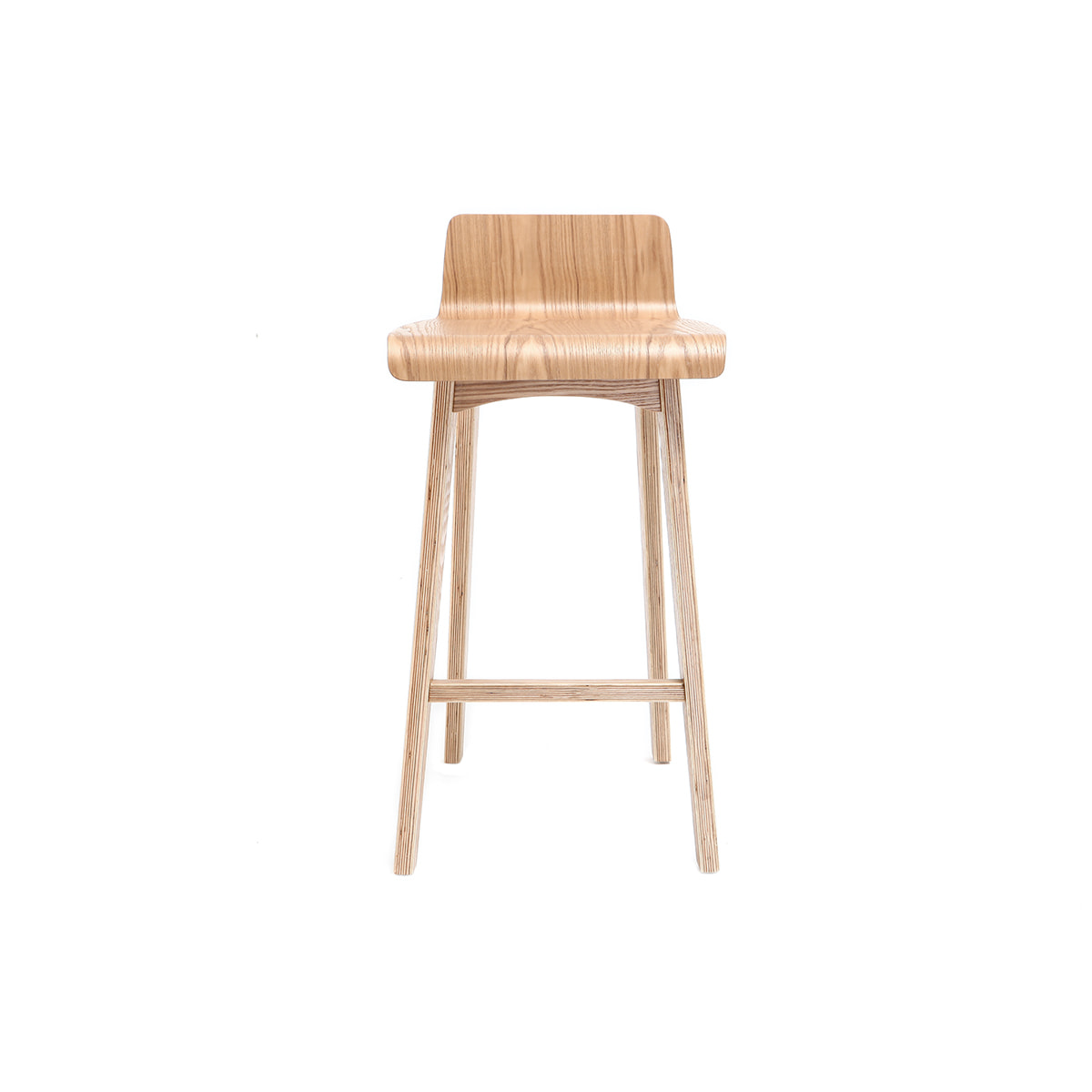 Tabourets de bar scandinaves bois clair H65 cm (lot de 2) BALTIK