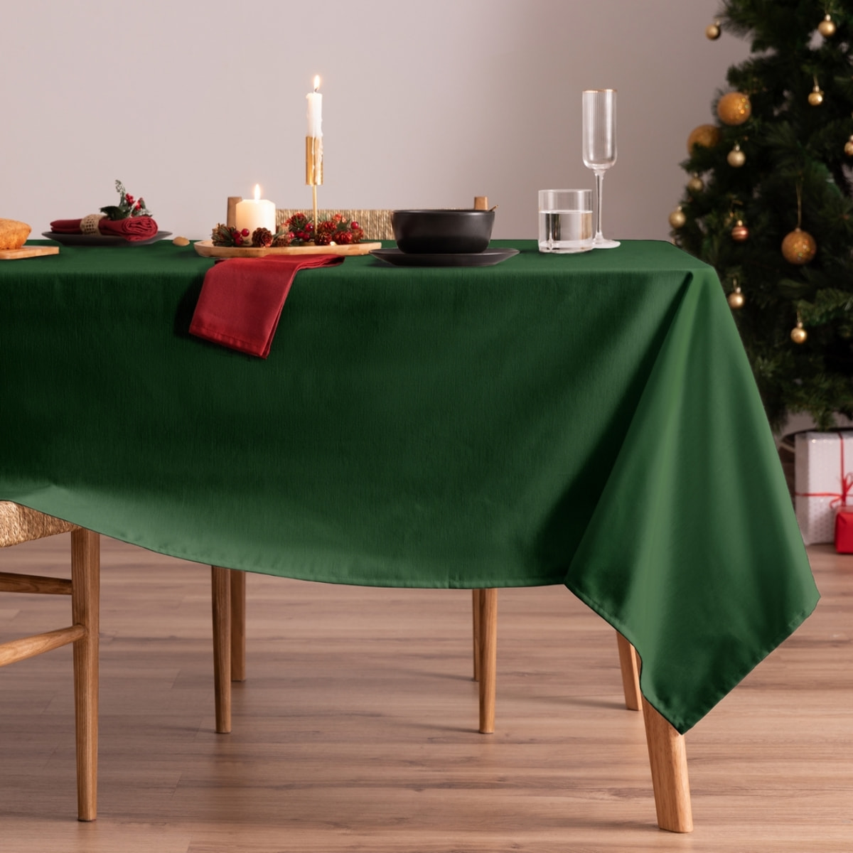 Mantel antimanchas CHRISTMAS VERDE