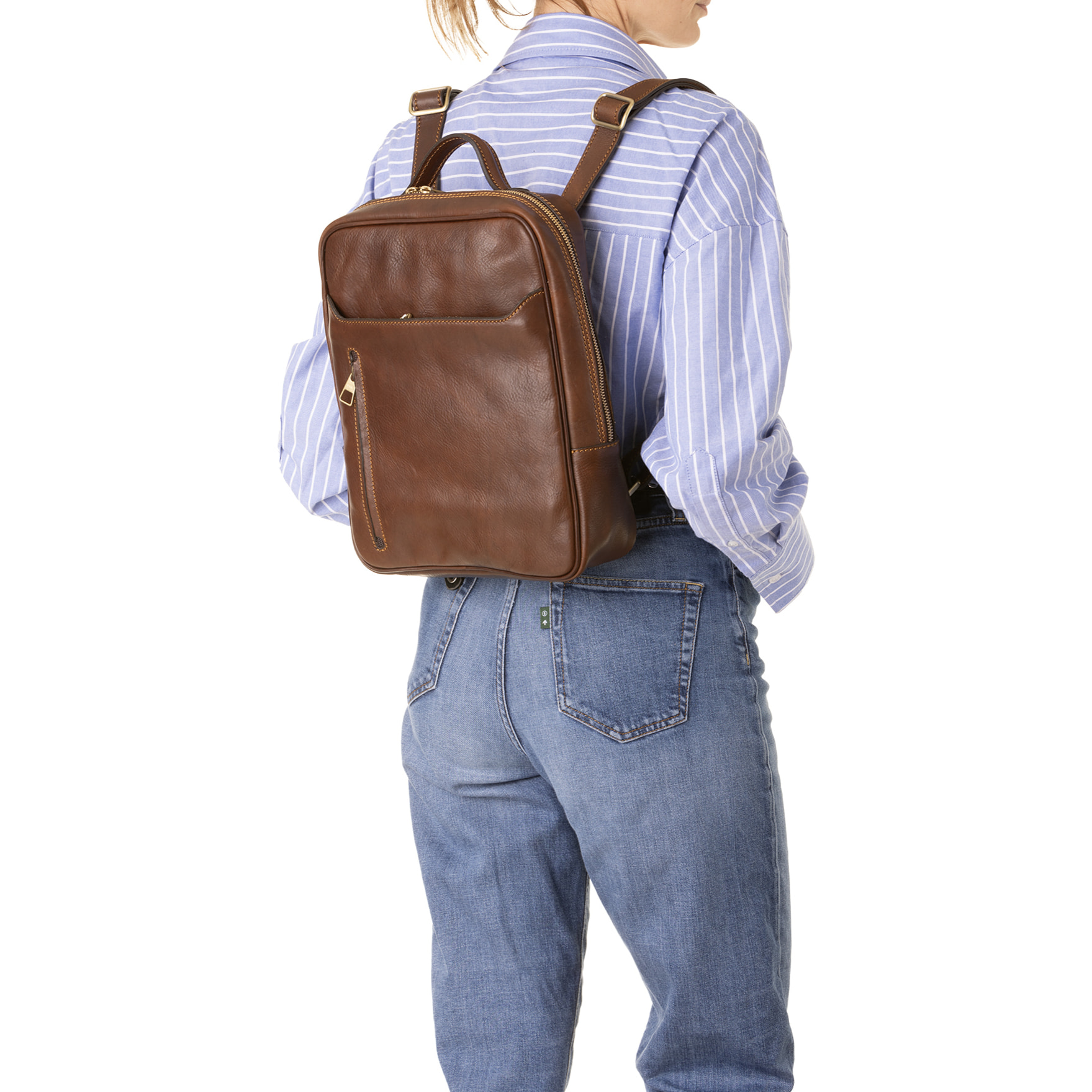 Zaino  unisex In Vera pelle Made in Italy 27x36x8 cm