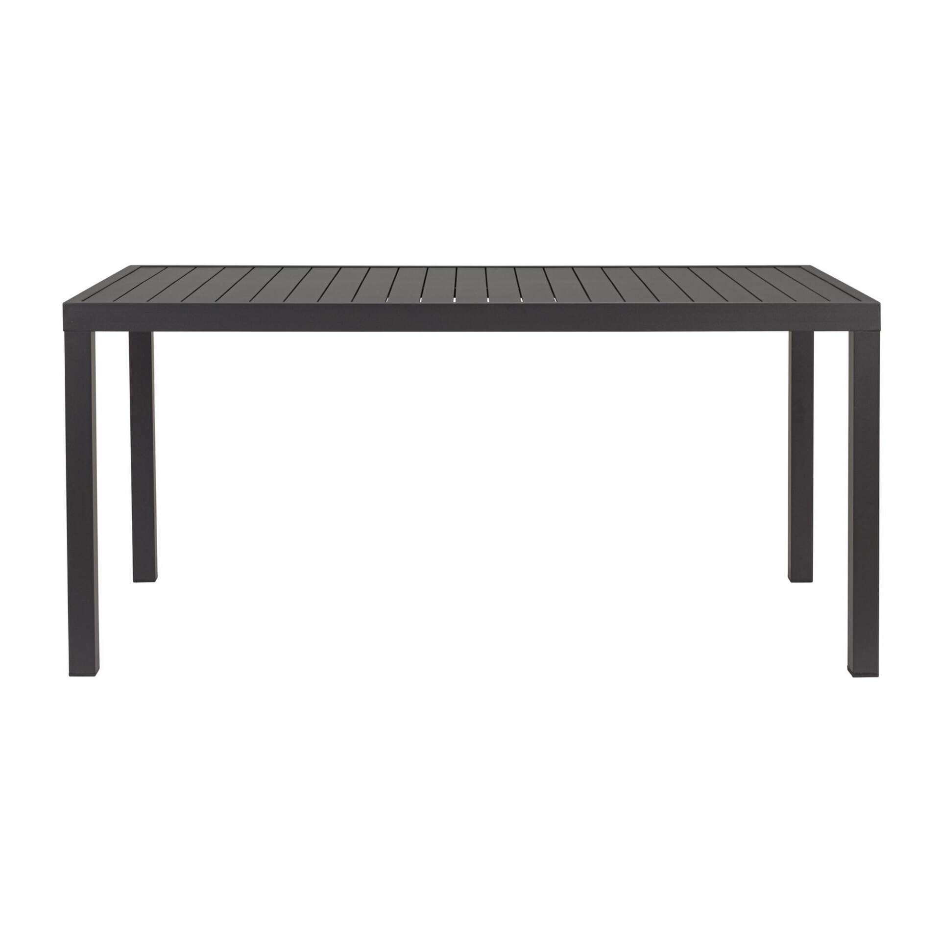 Tavolo da giardino HILDE in alluminio antracite verniciato a polvere, 150×80 cm