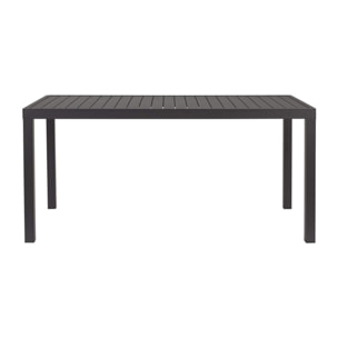 Tavolo da giardino HILDE in alluminio antracite verniciato a polvere, 150×80 cm