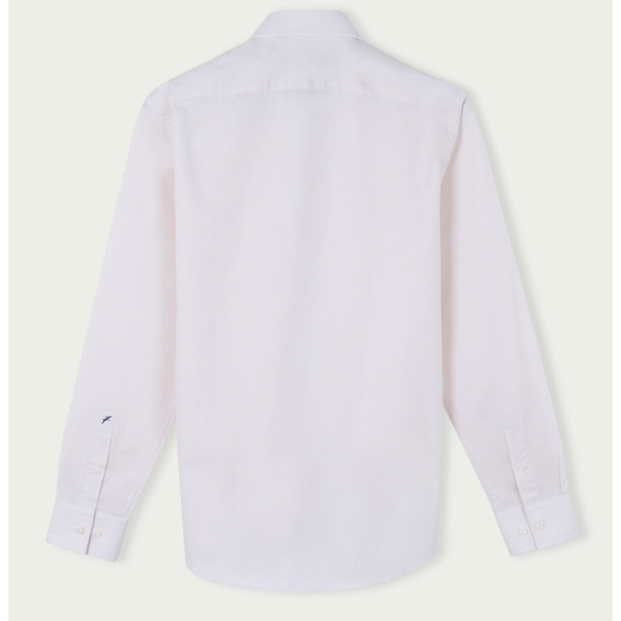 Camicia Uomo 1 Bottone Italiano Slim Twill Unito Avorio