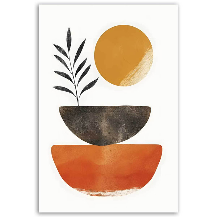 Tableau végétal géométrique moderne Toile imprimée