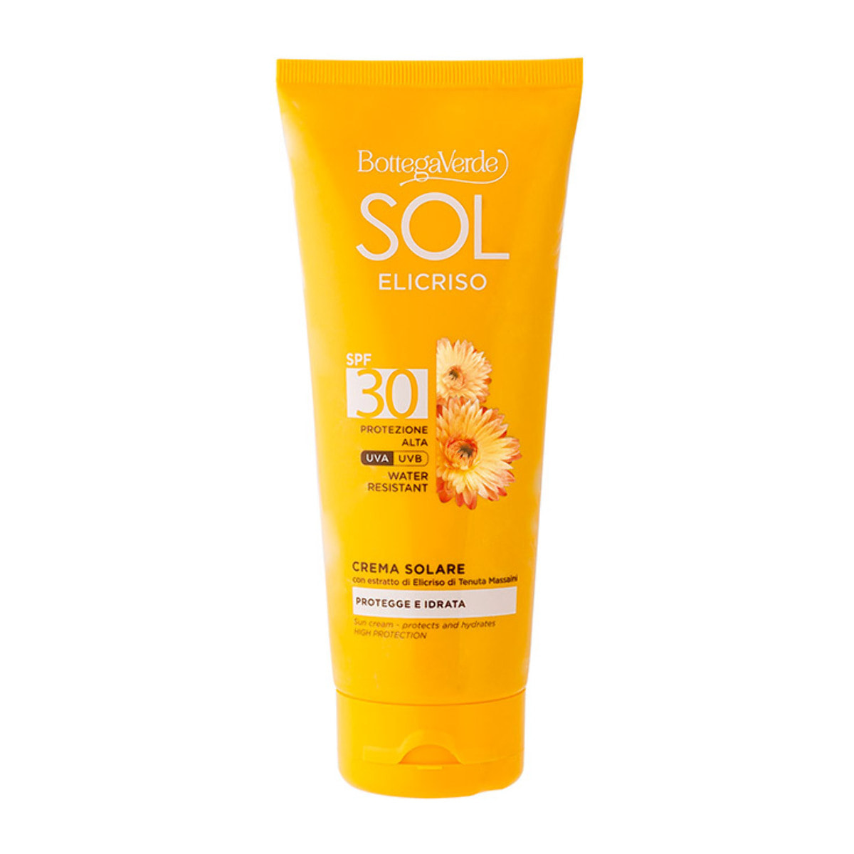 SOL Elicriso - Crema solare - protegge e idrata - con estratto di Elicriso di Tenuta Massaini - protezione alta SPF30 - water resistant