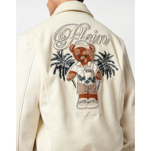PHILIPP PLEIN Leather Bomber TEDDY