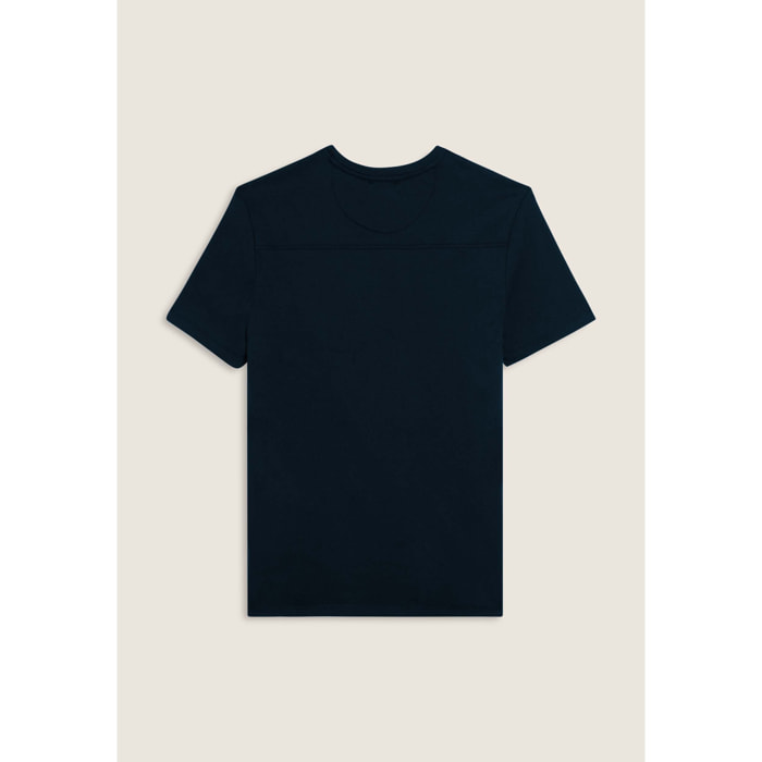 T-shirt con logo centrale e dettaglio camouflage