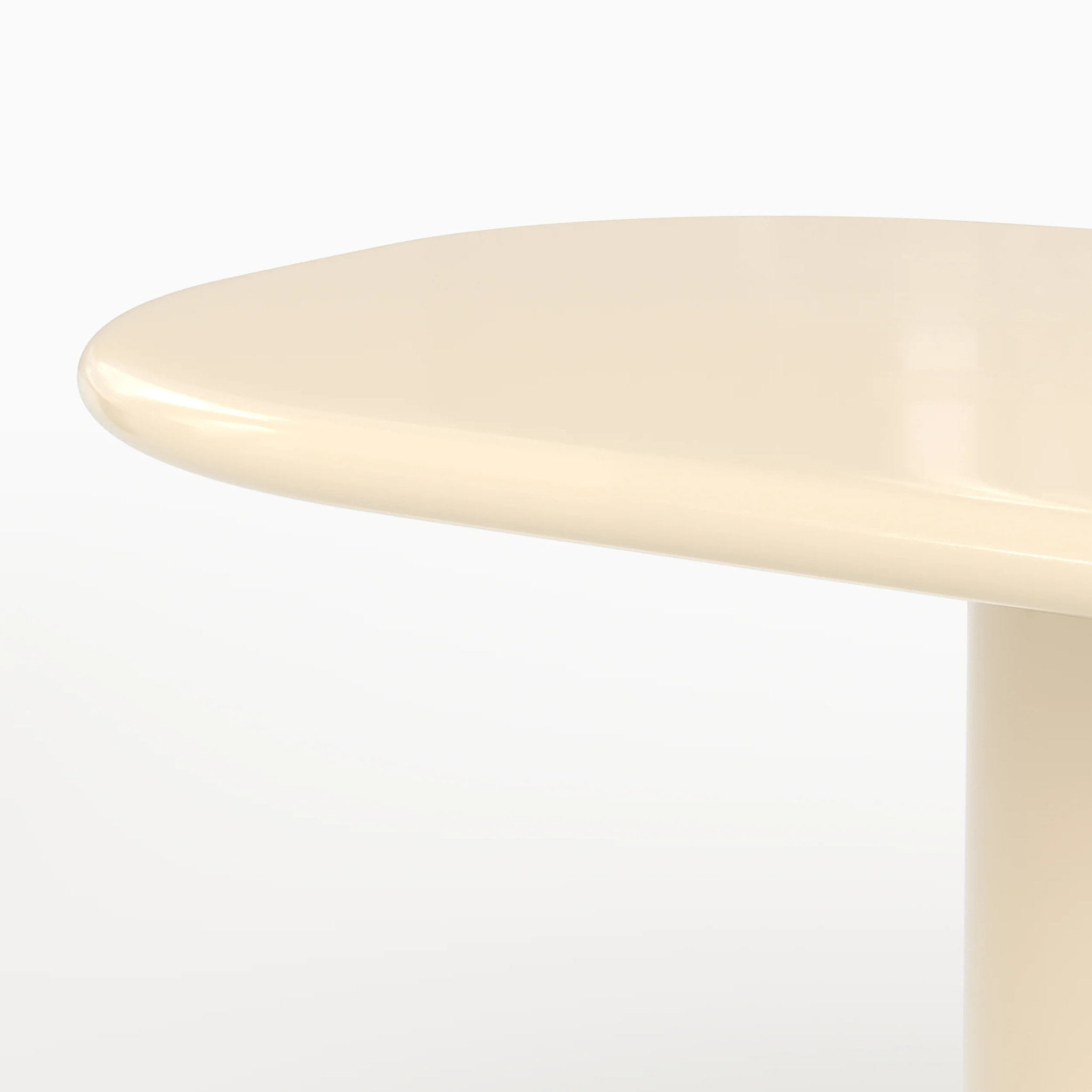 Table rectangulaire laquée blanche en MDF, 6 personnes - Lydia