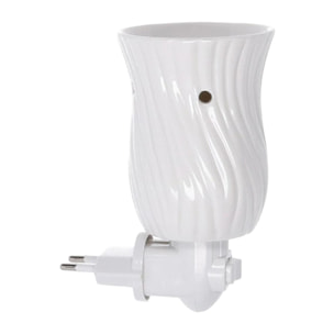 Bruciaessenze plug in ceramica bianco cm9,8x7,5h13,8