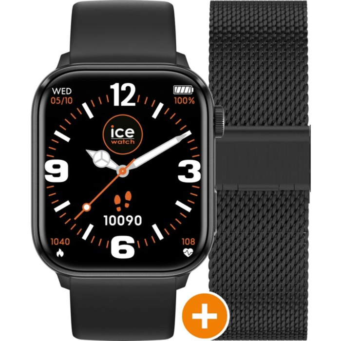 Montre connectée ICEWATCH smart 2.0 AMOLED Black + Bracelet Milane