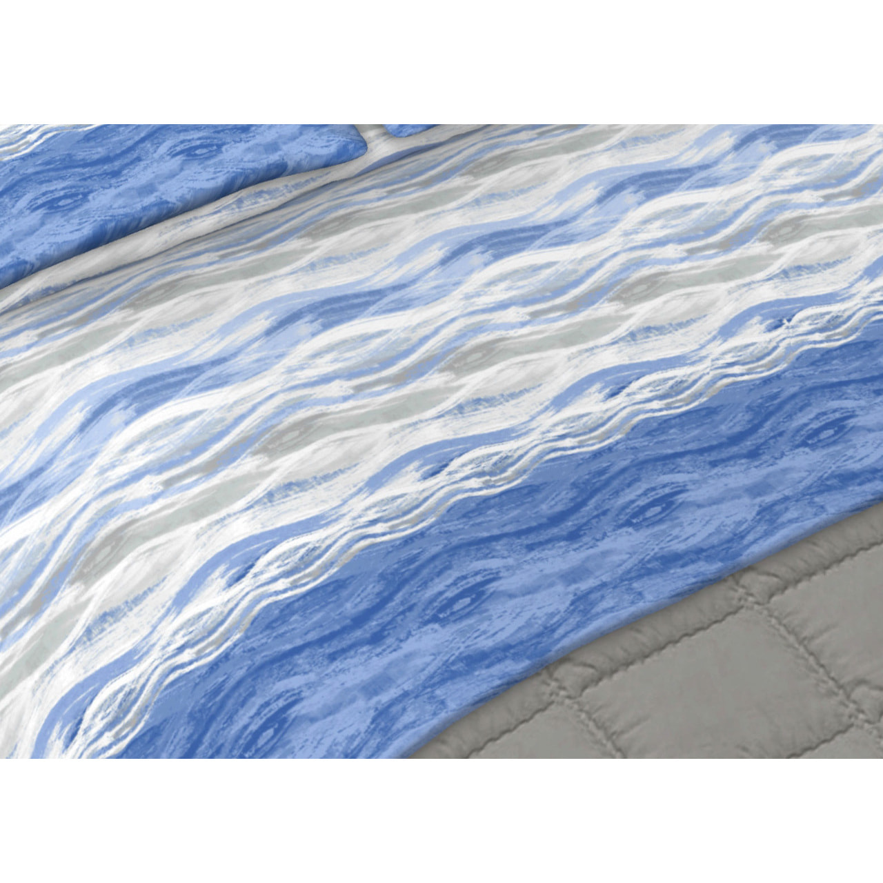 Completo Lenzuola In Calda Flanella Made in Italy Pretty Blu