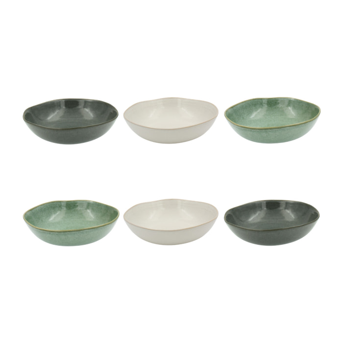 Lot de 6 assiettes creuses, MILA