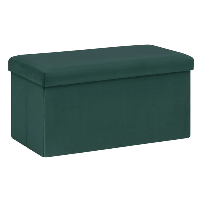 Pouf pliant double "Tess" 76x38cm vert cèdre