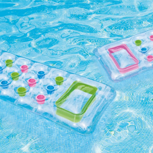 Intex Materassino 18 Buchi con Cuscino, Grigio, 188x71 cm