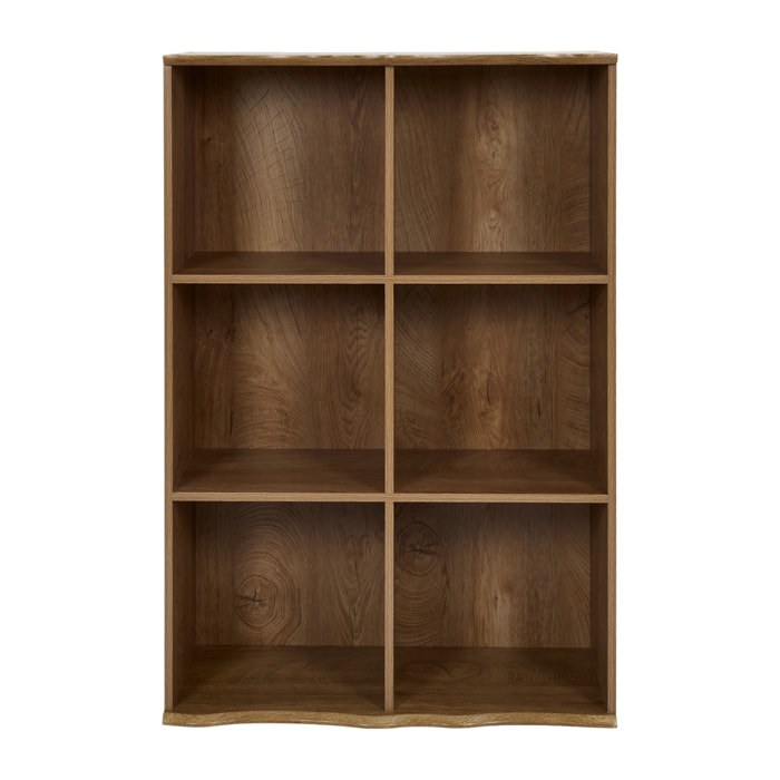 Etagere - HOME DECO FACTORY - Modulable - 6 Cases - Marron