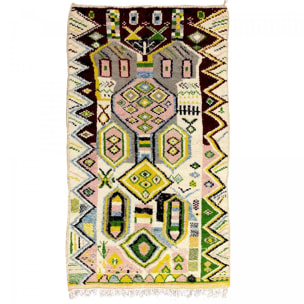 Authentique tapis berbère fait à la main en laine motif ethnic KEFI