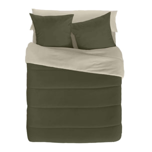 Naturals - Edredón Bicolor - 300 Gr - 100% Microfibra Poliéster - Verde/Vainilla